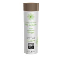Prabangus masažo aliejus su kokoso ir ananasų aromatu 75ml HOT Shiatsu