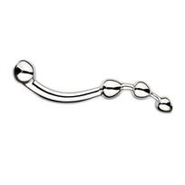 Dvipusis metalinis dildo G taškui ir analiniam kanalui 20 cm Njoy fun wand