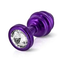 Analinis kaištis Diogol, 25 mm, violetinis, aliuminis, su Swarovski kristalu