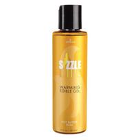 Sizzle lips 125 ml valgomasis šildantis masažo gelis su sviestinio romo kvapu
