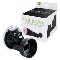 Masturbatoriaus laikiklis Fleshlight Shower Mount su siurbtuku, juodas
