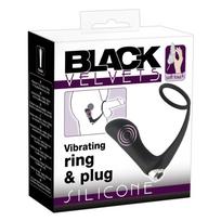 Prostatos vibratorius su erekcijos žiedu Black velvets