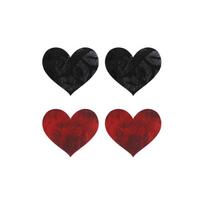 Krūtinės lipdukai Peekaboo stolen kisses hearts S/M 2 poros