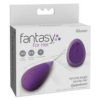 Vibruojantis kiaušinis su pulteliu Fantasy For Her, 10 režimų, silikonas, violetinis