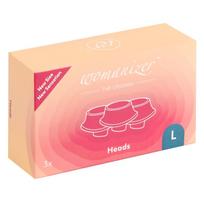 Keičiami antgaliai Womanizer L dydžio, mėlyni, 3 vnt, silikoniniai