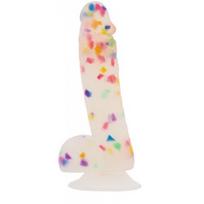 Premium silikono dildo 19 cm konfeti ADDICTION Party Marty