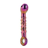 Dildo Dreamtoys Glamour Glass su G ir P taškų stimuliacija, borosilikatinis stiklas, 18 cm