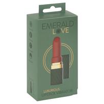 Vibratorius Emerald Love lūpų dažų dizaino, 10 režimų, atsparus vandeniui, 8,5 cm