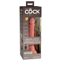 Vibratorius-dildo King Cock Elite, 21 cm, 10 vibracijos režimų, su nuotolinio valdymo pulteliu