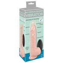 Vibratorius RC Medical Silicone, realistiškas, besisukantis, 21 cm, su pulteliu
