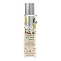 System JO Naturals masažo aliejus su kokosų ir laimo aromatu 120 ml