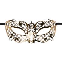 Dekoratyvinė veido kaukė EasyToys Fetish Collection S-L, auksinė metalinė