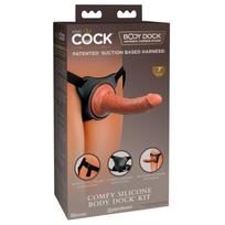King Cock Elite Comfy Silicone Body Dock strap-on komplektas