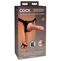 Strap-on su prisispaudžiančia doku ir dildo KCE Beginner