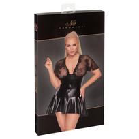 Suknelė Noir 3XL, juoda, tampri, korseto dizaino, su gilia iškirpte