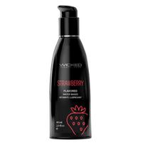 Lubrikantas vandens pagrindu Wicked Aqua Strawberry, 60 ml, braškių skonio