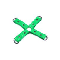 BDSM fiksatorius ELECTRA HOG TIE, žalias, su neopreno pamušalu