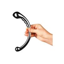 Dildo Le Wand Hoop, lenktas dvipusis, nerūdijančio plieno, 26,1 cm