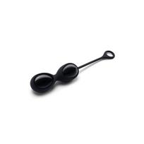 Yoni kiaušiniai Le Wand Crystal, juodasis obsidianas, silikoninis apvalkalas