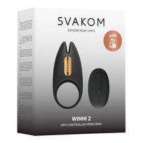 Vibruojantis penio žiedas Winni 2 su pulteli ir programėle SVAKOM