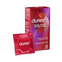 Durex Įžulniai ploni prezervatyvai su papildomu lubrikantu 10 vnt