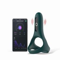 Erekcijos žiedas su programėle žalias Magic Motion Rise Smart