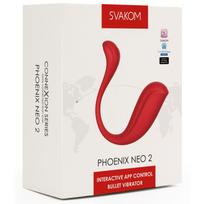 Vibruojantis kiaušinėlis SVAKOM Phoenix Neo 2, 11 režimų, atsparus vandeniui, raudonas