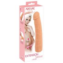 Dzimuminio penių antgalis Nature Skin Extension Sleeve S-L