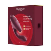Womanizer Duo 2 oro pulsu ir G taško stimuliatorius raudonas spalvos