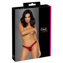 COTTELLI Lingerie raudonos M/L kelnaitės su juostele ir kaspinu