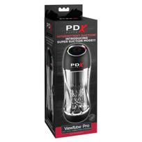 Masturbatorius su vibracija ir siurbimo funkcija PDX Elite ViewTube Pro