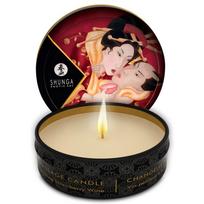 Masažinė žvakė su putojančio braškių vyno aromatu 30 ml Shunga