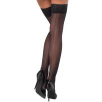 Juodos Cottelli LEGWEAR kojinės su nėrinių krašteliu ir tašku 2