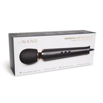 Le Wand Petite Plug-in Juodas galingas masažuoklis