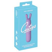 Mini klitorinis vibratorius Cuties su triušio auselėmis violetinis