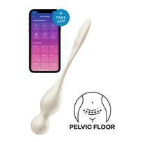 Vibracinis Kegel treniruočių kamuoliukas baltas Satisfyer Love Birds 1