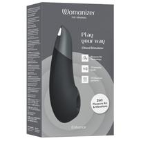 Womanizer Enhance klitorio oro pulsatorius su vibracija juodas