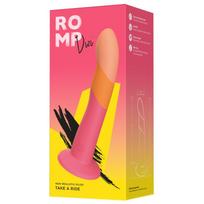 Dildo su prisiurbtuku ROMP Dizi, silikoninis, rožinis, 18 cm