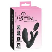 Sweet Smile dvigubas G taško ir prostatos vibratorius su klitorio ir sėklidžių stimuliacija