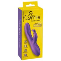 Triušio formos vibratorius Sweet Smile Flexible Rabbit, violetinis, lankstus, įkraunamas