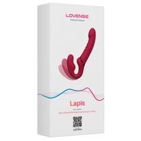 Dvigubas vibruojantis strap-on dildo be diržų Lovense Lapis