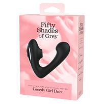 Vibratorius G taškui ir klitoriui Fifty Shades of Grey Greedy Girl Duet, 15 režimų