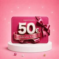Elektroninė dovanų kortelė, kurios vertė 50 €