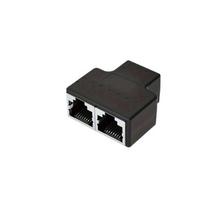 RJ45 Ethernet Jungties Adapteris, 2 vnt., Juoda