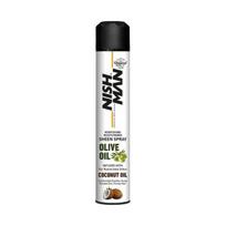 Maitinantis alyvuogių ir kokosų aliejaus purškiklis plaukams Nishman Sheen Spray vyrams, 400 ml