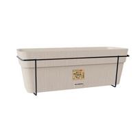 Stefanplast balkono komplektas 2168400 50x18x17cm, baltas, metalinis laikiklis, vandens talpa, 9.5l, 100% perdirbamas
