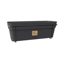 Stefanplast Balkono gėlių vazonas 2168401 50x18x17cm pilkas, metalinis laikiklis, vandens talpa, 9,5l, 100% perdirbamas