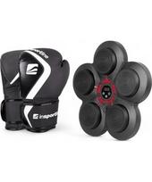 Sieninis elektroninis smūgiavimo taikinys inSPORTline Smartpunch + bokso pirštinės inSPORTline Shormag - Black