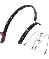Skydeliai SKS Velo 28" 45mm V-brake stabdžiams, su ūsais (blizgūs juodi)