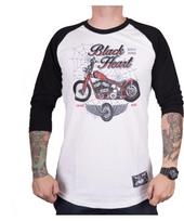 Marškinėliai ilgomis rankovėmis BLACK HEART Red Baron Chopper - White